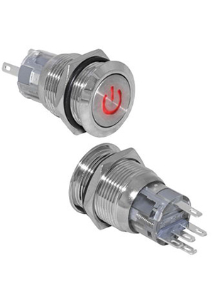 LAS1-AGQ-11DT/R/N on-(on), Кнопка антивандальная RUICHI LAS1-AGQ-11DT/R/N, ON-(ON), рабочая температ