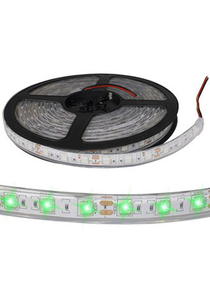 5050 300LED IP68 12V GREEN, Светодиодная лента RUICHI, 5050, 300 LED, IP68, 12 В, цвет зелёный, кату