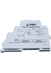 PI6-1P-230VAC/DC (grey) (CE), Реле интерфейсное 1 перекл. контакт, 230VAC/DC, моноблок, светодиод