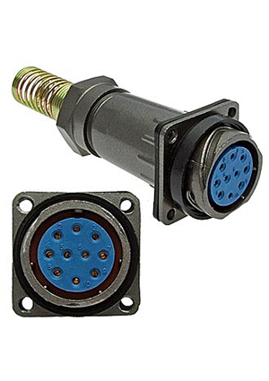 FQ30-9pin ZPK-16, Разъём быстроразъёмный, кабель-блок, гнездо с байонетным соединением RUICHI FQ30-9
