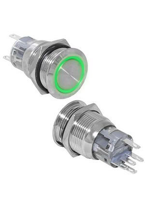 LAS1-AGQ-11ZE/G/N on-on, Кнопка антивандальная RUICHI LAS1-AGQ-11ZE/G/N, ON-ON, рабочая температура