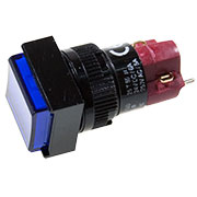 D16LMS1-1ABKB, кнопка без фикс. 250В/5А,  LED подсветка 24В