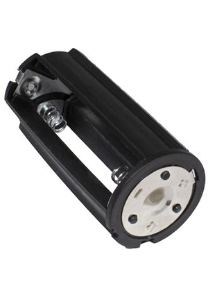 AAx3 ZH215 black, Батарейный отсек открытый цилиндрический RUICHI ZH215, тип AAx3, корпус ABS-пласти