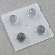 S01.01.01.006_SS-50X50-4-60, линза 50х50мм, 4 LED, 60 град, для 5050, PC, матовая, без уплотнителя