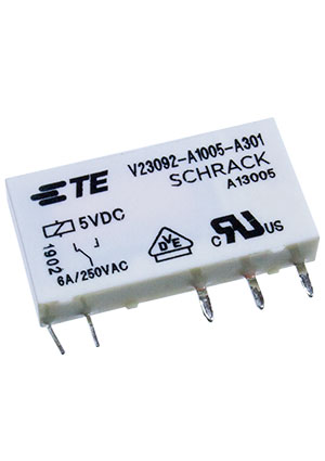 1393236-2, V23092-A1005-A301 реле 1-Form-C, SPDT, 1CO 5VDC/6A моностаб