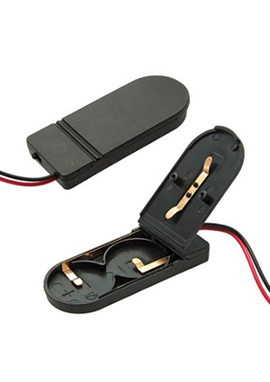 BH CR2032 IP44 black, Батарейный отсек RUICHI BH CR2032 IP44 чёрный, закрытый