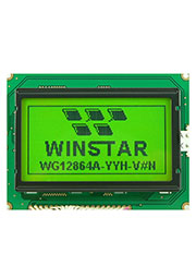 WG12864A-YYH-V#N, ЖКИ графич, 128х64, подсв. Ж-З, инд Ж-З, 6 o cl