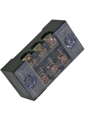 TB-1503, Клеммная колодка винтовая с крышкой RUICHI TB-1503, 6 контактов, М3, 15 А, 600 В, 14 AWG, 2