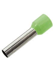 DN10018 green (4.5x18mm), Наконечник втулочный изолированный на кабель RUICHI DN10018, 4.5x18 мм, 10