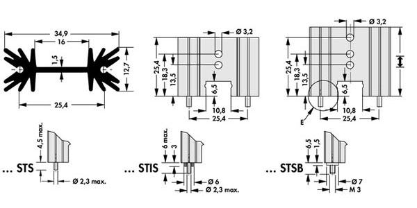 SK 104 50.8 STS, радиатор для ТО-220, ТО3P, 34.9x12.7мм