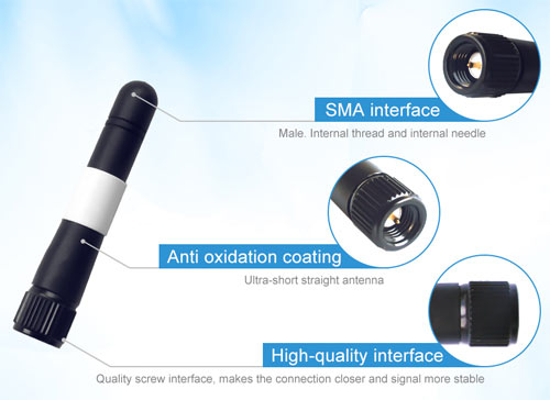 TX868-JZ-5, антенна 868МГц d9x50мм SMA-J