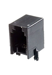 L-KLS12-123-4P4C-W/O-1-01, розетка телеф. на плату тип 1A   (TJ1A-4P4C )