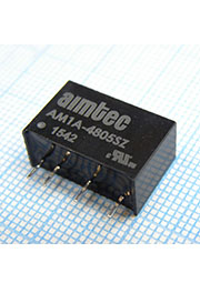 AM1A-1212SZ, SIP6, DC/DC, 1Вт, вх.9:18В, вых.12В/0.083А, SIP6