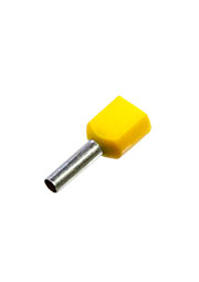 IKY 2x1.0/8, 572030 наконечник втулочный 2х1мм2 желтый L8мм огнестойкий