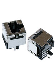 5557730-1, RJ45 гнездо Cat 3 экран, вертикальное 8P8C