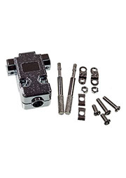 DNT-9C, корпус для D-SUB 9pin металлизированный с удлиненным винтом (158-09CCT)
