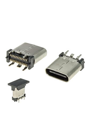 USB3.1 TYPE-C 24PF-009, Разъём USB RUICHI USB3.1 TYPE-C 24PF-009, 24 контакта