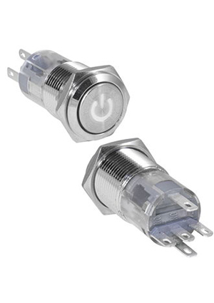 LAS2GQF-11ZDT/w/N on-on, Кнопка антивандальная RUICHI LAS2GQF-11ZDT/w/N, ON-ON, рабочая температура