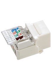 Keystone Jack RJ-45 (8P8C), самозажимной UTP неэкранированный, категория 5e, 180гр белый