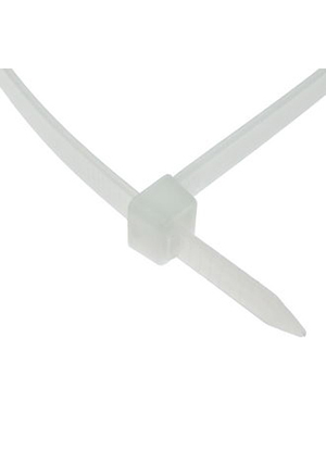 500x8 white (100шт), Хомут-стяжка кабельная нейлоновая неразъемная RUICHI, 500x8 мм, белая, упаковка