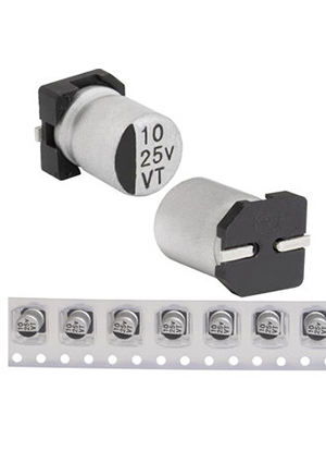10 uF 25 V 105C 4*5.4 VT, EVT025ADA100M0454 JWCO Конденсатор электролитический SMD, 10 мкФ, 25 В, 4х