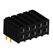 DS1026-13-2x5S8BR,  нездо на плату 2 ряда угловое шаг 2мм PBD2-10R
