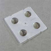 S01.01.01.007_SS-50X50-4-90, линза 50х50мм, 4 LED, 90 град, для 5050, PC, матовая, без уплотнителя