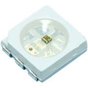 WS2815B, светодиод 12В RGB 5050 PLCC6 SMT белый (N5050-HOD100C)