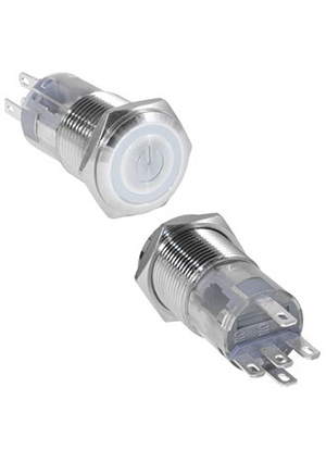 LAS2GQF-11ZET/w/N on-on, Кнопка антивандальная RUICHI LAS2GQF-11ZET/w/N, ON-ON, рабочая температура