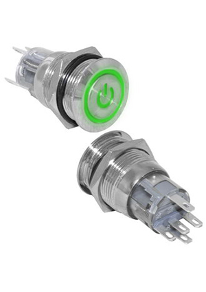 LAS1-AGQ-11ZET/G/N on-on, Кнопка антивандальная RUICHI LAS1-AGQ-11ZET/G/N, ON-ON, рабочая температур