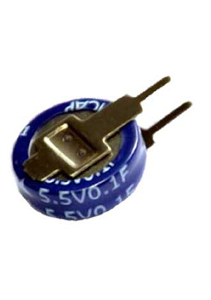 SE-5R5-D104VYV3C 0.1F 5.5V, SE-5R5-D104VYV3C KAMCAP ионистор, 0.1 Ф, 5.5 В, 25 мА, вертикальный