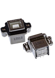 MUSB-D111-M1, Разъем, USB-коннектор, 1.5 A, 12 VDC. Rugged USB-B rght anglinin