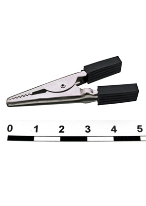 8-0028 black, Зажим-крокодил RUICHI 8-0028 под пайку/обжим, 10 мм, 5 А, черный