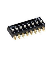 DMHA-08G-G, DIP переключатель 8 поз. SMD 2.54мм (аналог для SWD4-8)