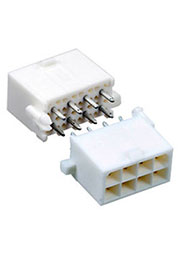 1-794065-1, Вилка на плату, Wire-to-Board, 8 Position, 4.14 mm 2х4 miniUNML , совместима с 794192-1