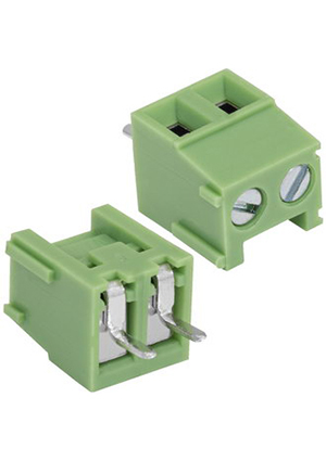 XY303V-02P 3.81mm лифт, Винтовой клеммный блок RUICHI XY303V-02P на 2 клеммы M2.0, шаг 3.81 мм, лифт