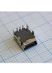 KLS1-229-5FA-B, miniUSB розетка угловая MSB-SR-5B