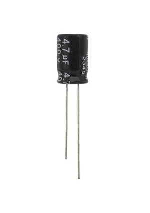 4.7 UF 400V 105*C 8*12 (JWCO), KM4R7M2GBKJ0812VBK, конденсатор электролитический выводной радиальный