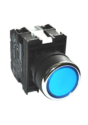 B202DM, Кнопка нажимная круглая синяя