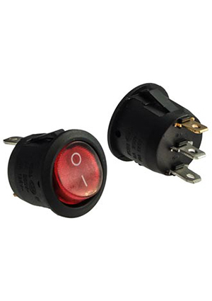 KCD1-101N-5-C3-R/3P on-off, Клавишный переключатель RUICHI KCD1-101N-5-C3-R/3P, ON-OFF