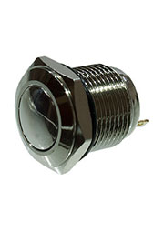 L-KLS7-PBS-M16-02D, кнопка металл OFF-(ON) 36В 2А D=18мм ножевые клеммы