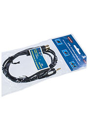 3-0309-1.5, Шнур шт 5 PIN-шт 3.5 st plastic-gold, d=4 мм, 1.5 м