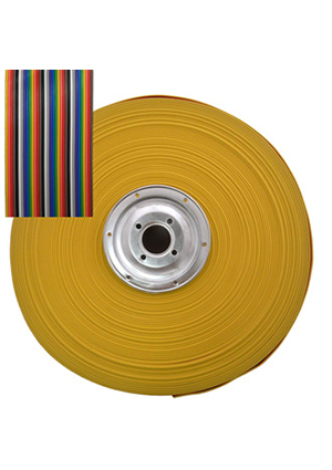 RCA-40 color, Кабель ленточный 40-проводный RUICHI, шаг 1,27 мм, жила CU, изоляция PVC, цветмультико
