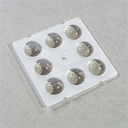 S01.01.01.020_SS-50X50-8-90, линза 50х50мм, 8 LED, 90 град, для 5050, PC, матовая, без уплотнителя
