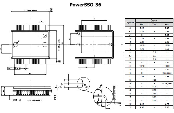 TDA7498TR, Усилитель низкой частоты, класс D, 2 канала, 100 Вт [PowerSSO-36 EPU.]