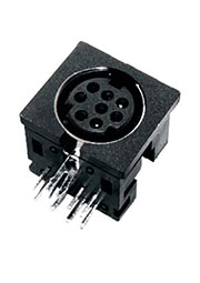 L-KLS1-285A-04-B, разъем MiniDIN гнездо на плату (аналог для MDN-4FR)