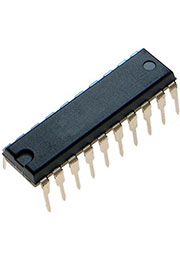 SN74HCT374N, 8-битный D-триггер с тремя состояниями на выходе, [DIP-20]
