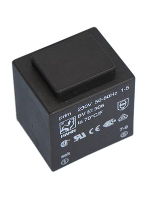 BV EI 306 2065, 2.6W 2x6V 2x217mA 230V