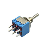 MTS-203, MTS-203  ON-OFF-ON      (6pin)  6A  125VAC  тумблер переключатель   Daier