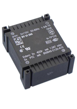BV UI 394 0075, 18W 2x18V 2x500mA 2*115V